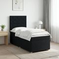 vidaXL Posteľ boxspring s matracom Čierna 100 x 200 cm Látka