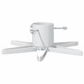 vidaXL Stojan na Vianočný Stromček Biela 50 x 50 x 15,5 cm Oceľ