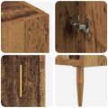 vidaXL Highboard Staré drevo 69,5 x 34 x 180 cm Kompozitné drevo