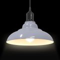VidaXL Závesná lampa výškovo nastaviteľná E27 lesk šedá Ø 31 cm kov