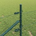 vidaXL Hexagonálny plot s stĺpom 10 x 0,5 m PVC potiahnutá oceľ Zelená