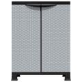 vidaXL Plastová skrinka 68x39x92 cm ratanový dizajn