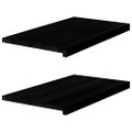 vidaXL Okenný parapet 2 ks hnedočierná 70x40x2 cm dubový masív
