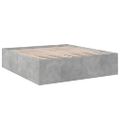 vidaXL Posteľný rám betónový sivý 200x200 cm kompozitné drevo
