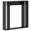vidaXL Rám krbu Čierna 100 x 20 x 100 cm Kompozitné drevo