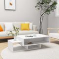 vidaXL Konferenčný stolík, biely 105x55x32 cm, kompozitné drevo