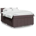 vidaXL Boxspring posteľ s matracom tmavohnedá 160x200 cm látka