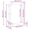vidaXL Regál na krbové drevo s pláštenkou 150x60x200 cm