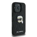 Obal Karl Lagerfeld pre iPhone 16 Pro 6,3" KLHCP16LPGKLKIPK čierny tvrdý Monogram Karl Head Pin