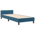 vidaXL Posteľ s pružinovým rámom Tmavomodrá 80 x 200 cm Zamat
