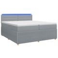 vidaXL Posteľ boxspring s matracom Svetlosivá 200 x 200 cm Látka