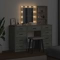vidaXL Toaletný stolík 3 ks Sivá 40 x 41 x 135 cm Kompozitné drevo