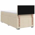 vidaXL Posteľ boxspring s matracom Krémová 80 x 200 cm Látka