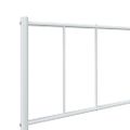 vidaXL Kovový rám postele bez matraca s čelom biely 75x190cm