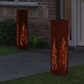 vidaXL Solárne LED svetlo na chodník 2 ks Teplá biela 18 x 18 x 80 cm