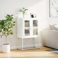 vidaXL Highboard White 68x39x107 cm Oceľ