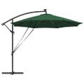 vidaXL Slnečník 294 x 294 x 248 cm Polyester a hliník Zelená