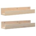 vidaXL Nástenné skrinky 2 ks 50x12x9 cm masívna borovica