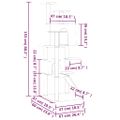 vidaXL Škrabadlo pre mačky so sisalovými stĺpikmi krémové 153 cm