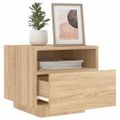 vidaXL Nočné stolíky s LED svetlami 2 ks dub sonoma 40x39x37 cm