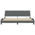vidaXL Rám postele bez matraca Hanko tmavosivá 200x200 cm látka