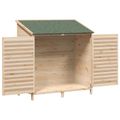 vidaXL Záhradný prístrešok so strechou Prírodná 106 x 56 x 113,5 cm