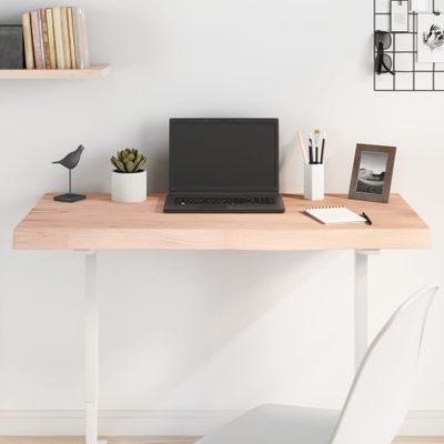 vidaXL Stolová doska 100x60x(2-6) cm neošetrený dubový masív