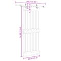 vidaXL Posuvné dvere NARVIK Prírodná a čierna 80 x 210 cm (152,5 cm)