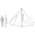 vidaXL Tipi stan so strechou Zelená 560 x 560 x 300 cm taft