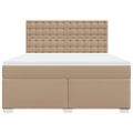 vidaXL Boxspring posteľ s matracom kapučínová 180x200 cm umelá koža