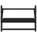 vidaXL Nástenné police s tyčami 2 ks čierne 40x25x30 cm