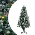 vidaXL Umelý vianočný stromček Zelená 150 cm PVC a Oceľ a Plast