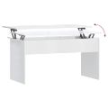 vidaXL Konferenčný stolík lesklý biely 102x50,5x52,5 cm sprac. drevo