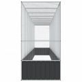 vidaXL Voliéra s nadstavcom strieborná 834,5x107x212 cm oceľ