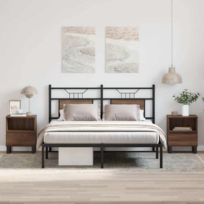 vidaXL Nočné stolíky 2 ks hnedý dub 40x35x50 cm kompozitné drevo