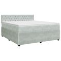 vidaXL Posteľ boxspring s matracom Svetlosivá 140 x 190 cm Zamat
