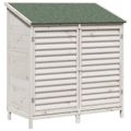 vidaXL Záhradný prístrešok so strechou Biela 106 x 56 x 113,5 cm