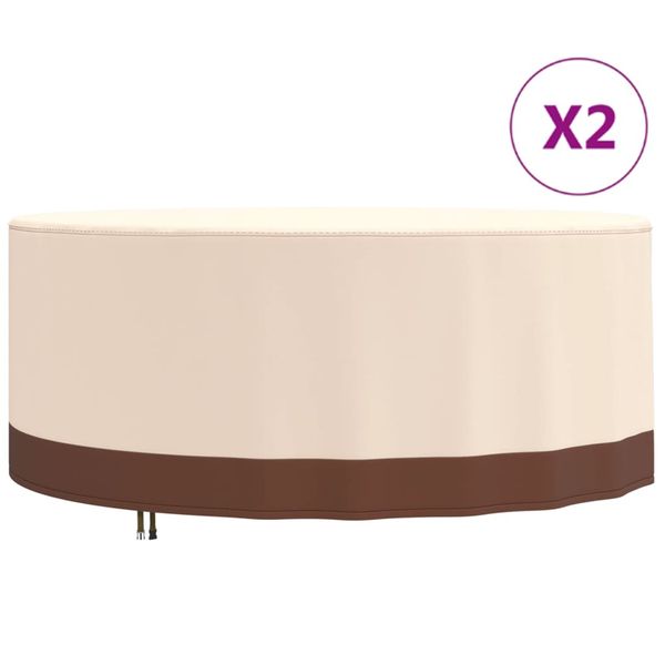 vidaXL Kryty na záhradný nábytok 2 ks Ø 213x71 cm 600D oxfordská látka