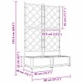 vidaXL Záhradný kvetináč 2 ks Čierna 80 x 40 x 125,5 cm PP