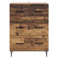 vidaXL Zásuvkový kabinet Staré drevo 66 x 34,5 x 89,5 cm