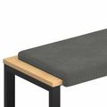 vidaXL Vankúš na lavičku manšestr Tmavosivá Hĺbka 35 cm