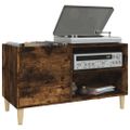 vidaXL Skrinka na platne dymový dub 84,5x38x48 cm kompozitné drevo