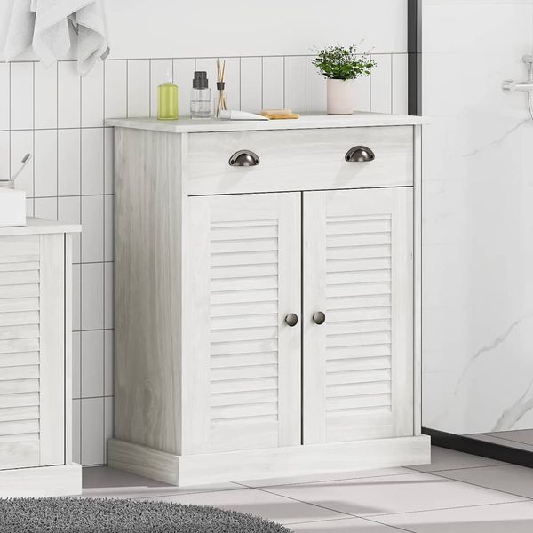 vidaXL Kúpeľňová skriňa VIGO Biela a antik biela 68 x 34 x 80 cm