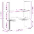 vidaXL Stolový organizér nastaviteľný čierny 40x17x41cm kompozit.drevo