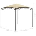 vidaXL Altánok 3x3x2,65 m krémový 180 g/m²