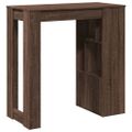 vidaXL Barový stôl s policami hnedý dub 102x50x103,5 cm kompoz. drevo