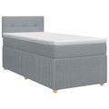 vidaXL Posteľ boxspring s matracom Svetlosivá 90 x 190 cm Látka
