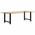 vidaXL Nohy k jedálenskému stolu, čierne, 2 ks, 70 x (72-73) cm, oceľové