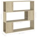 vidaXL Knižnica/deliaca stena dub sonoma 100x24x94 cm