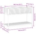 vidaXL Záhradný kvetináč s policou 110x45x80 cm masívna akácia a oceľ